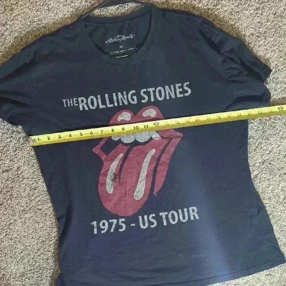 Black the Rolling Stones Graphic Crew Neck Tee, Size XL - Picture 6 of 6